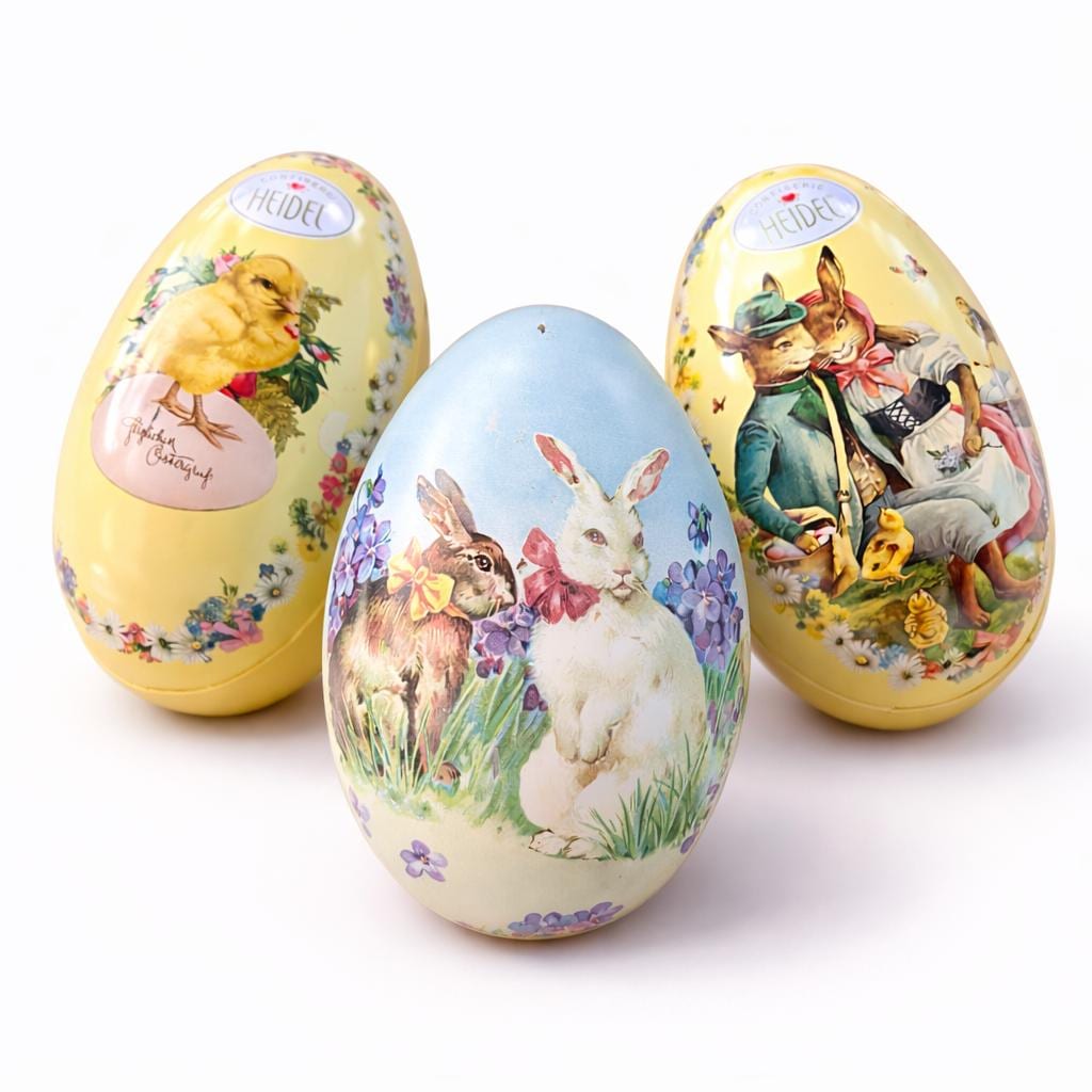 ヴィンテージ ドイツ製 イースターエッグ缶 3個セット ハイデル