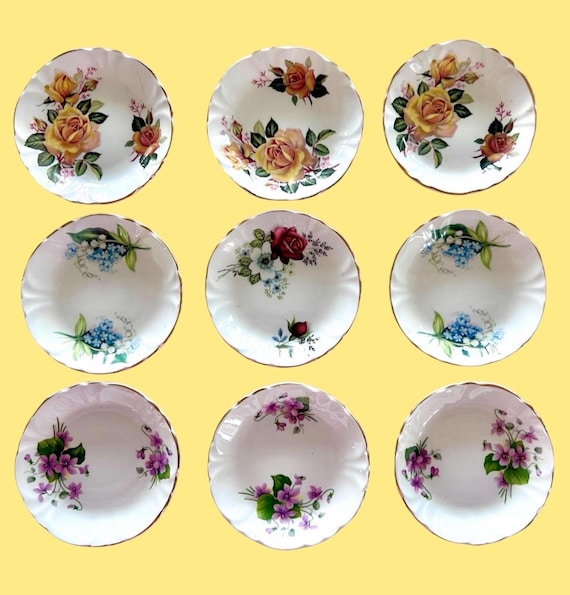 Princess House Spode Floral Bone China Butter Pats Butterpats/Made