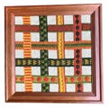 Vintage 1970s Framed Crewel Art/Handmade Textile Wall Art/Retro Fiber Art/Mid Century Boho Decor