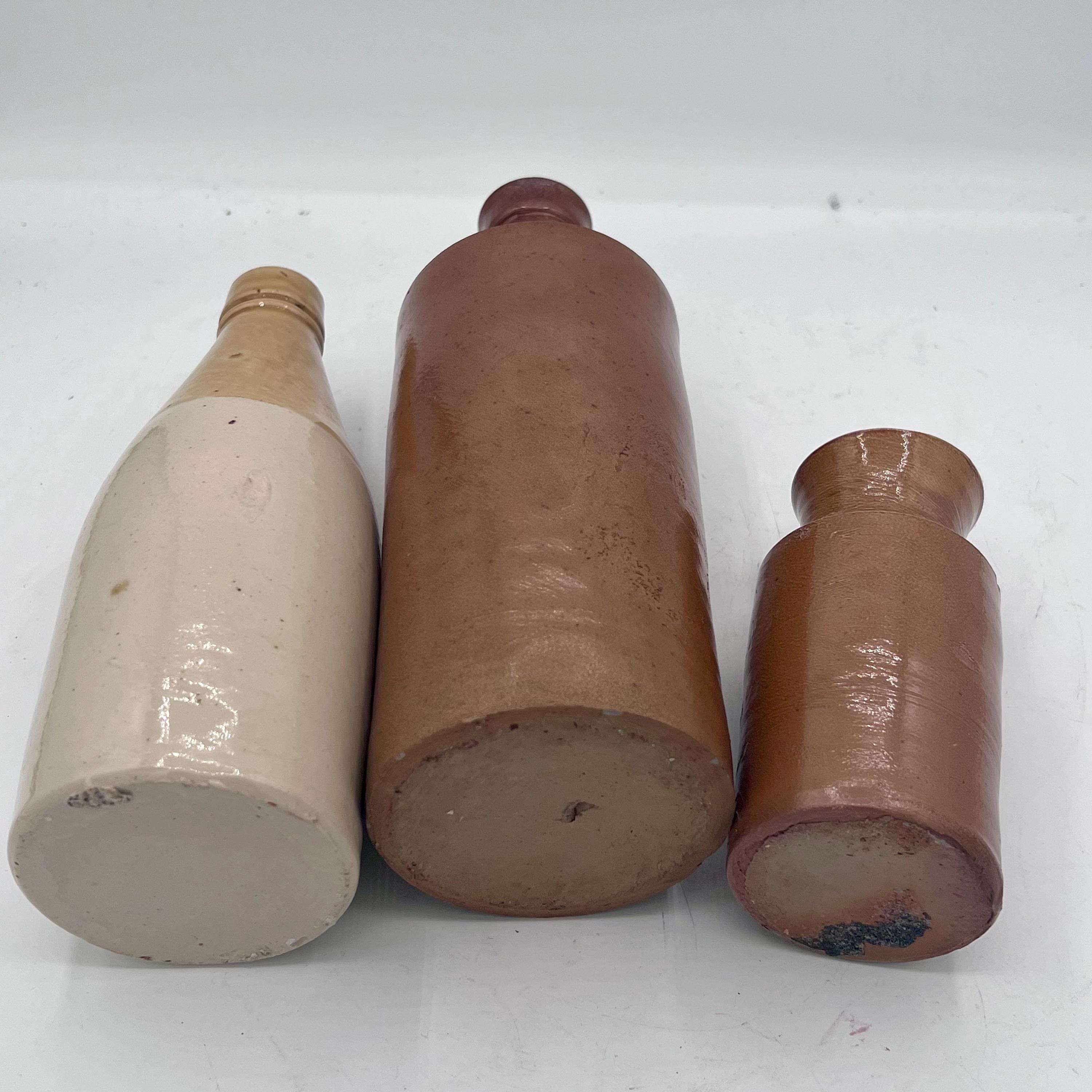 アンティーク ストーンウェア ボトル / イングランド ミネラル