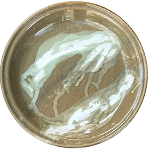 Półmisek Studio Pottery 13” | John Macomber, sygnowany w 1996 r. | Ceramika z neutralnym szkliwem | Ręcznie robiona dekoracja tacy do serwowania