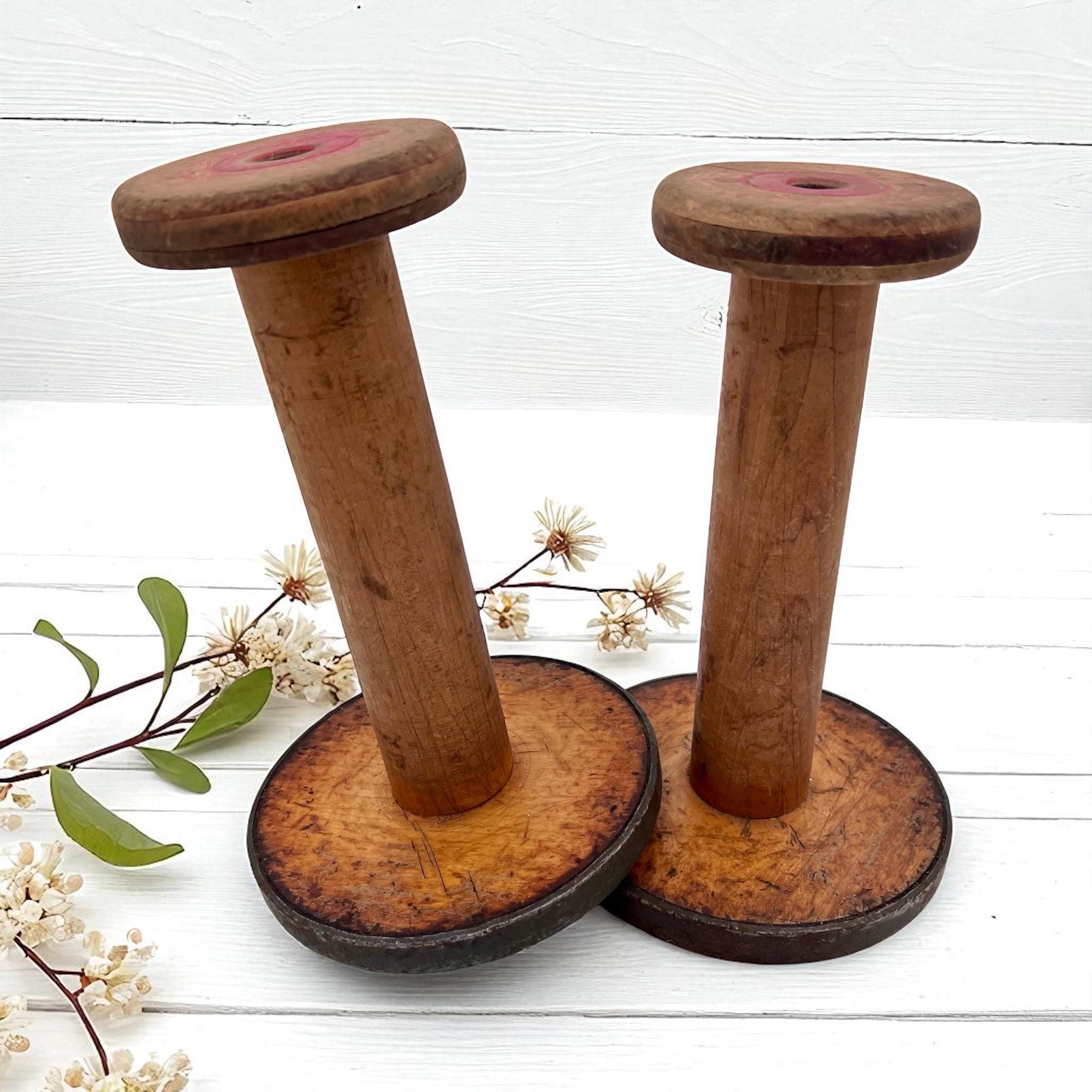 イギリス アンティーク 工場用 糸巻き スプール 3本セット 英国 アンティーク 工場用 木製 糸巻き スプール 3本セット