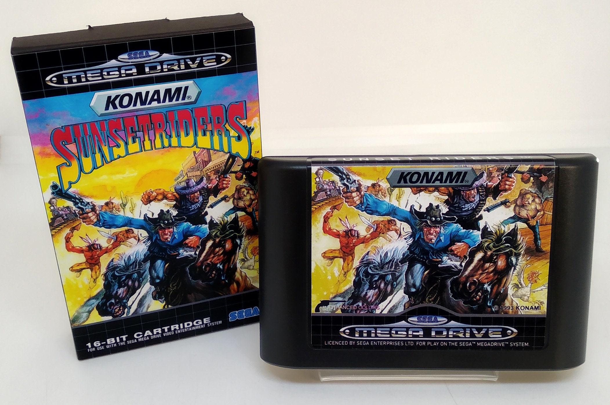 Sunset Riders - Enhanced Colors SEGA Mega Drive Genesis - Etsy
