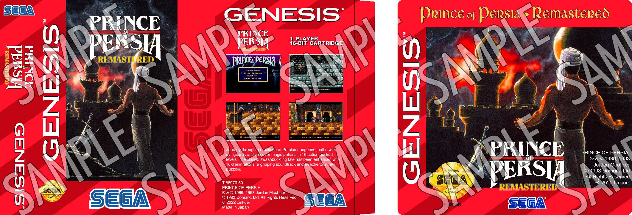 Prince of Persia Remastered SEGA Genesis Mega Drive - Etsy