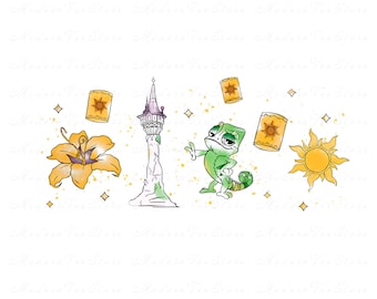 Pascal Tower Lantern Png, Retro Rapunzel Pascal Png, Princess Rapunzel Png, Tangled Rapunzel Princess, Magic Kingdom, 2025 Family Vacation