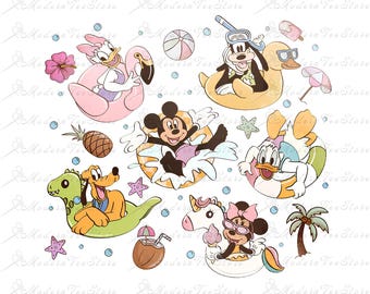 Mickey and Friends Summer PNG, Cruise Trip Png, Family Vacation, Disney Summer Png, Mouse Besties Png, Magical Kingdom Png, Magic Castle Png