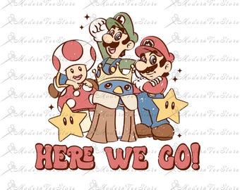 Super Mario Png, Super Mario Clipart, Super Mario Design Png, Printable Mario Png, Digital Mario, Instant Download, Shirt Png, Digital File
