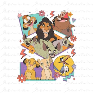 Retro Lion King Png, Animal Kingdom PNG, Safari Vacation Shirt Design, Let&#39;s Get Wild PNG, Lion King Friends, Lion King png for shirt