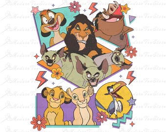 Retro Lion King Png, Animal Kingdom PNG, Safari Vacation Shirt Design, Let's Get Wild PNG, Lion King Friends, Lion King png for shirt
