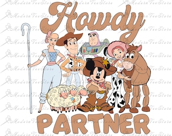 Ratón y amigos Png, Howdy Partner Png, Toy Story Png, Summer Vibe Png, Camisa Png, Vacaciones familiares Png, Modo Vacay Png, Archivo digital