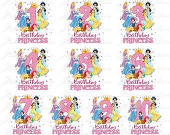Bundle Birthday Princess Png, Birthday Girl Png, Family Matching Birthday Png, Family Vacation, Family Trip Png, Sublimation File