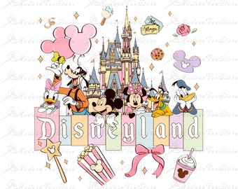 Mickey and Friends PNG, Magical Castle PNG, Family Vacation Shirt SVG, Happiest Place Trip, Mouse Castle Cricut File, Magical Kingdom Design