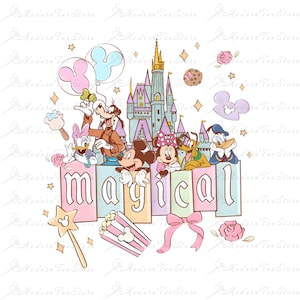 Mickey and Friends Magical Park PNG, Happiest Place On Earth Svg, Magical Castle Svg, Mouse Castle Png, Family Vacation, Magical Kingdom Svg