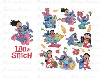 Shirt lilo en stitch png, lilo and Stitch png, stitch png, retro stitch png, stitch shirt png, stitch bloemen png, Ohana png, digitaal bestand