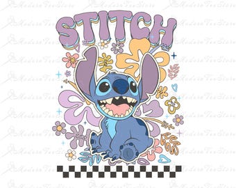 Stitch Est 2002 png, Stitch Png Retro, Stitch Balloons PNG, Stitch Voyage D'été, En-cas Magiques Sublimation, Stitch Shirt Png, Magic Kingdom