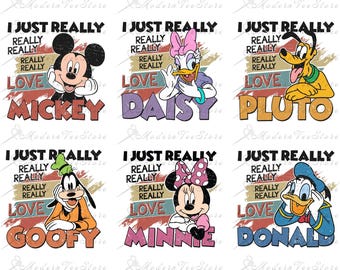 Mickey and Friends Svg Png Bundle, Mickey Goofy Donald Daisy Minnie Pluto Sublimation Design, Family Vacation Png, Family Trip Png, Trip Svg