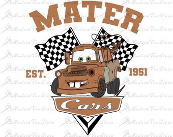 Retro Cars SVG, Retro Tow Mater Png, Tow Mater Svg, Tow Mater Png, Radiator Springs, Retro Mater Png, Mater Shirt, Cars Png, Svg For Cricut