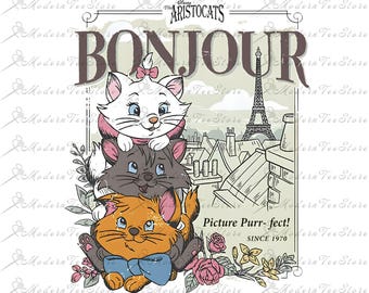 The Aristocats Marie Toulouse Berlioz Png, Aristocats Png, Marie Cat Png, Family Vacation Png, Family Trip, Family Shirt, Sublimation Design
