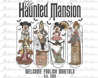 Mickey and Friends Haunted Mansion Png, Haunted Mansion Shirt, Haunted Mansion Png, Haunted Mansion Sublimation Design, Instant Download