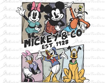 Mickey & Co Est. 1928 PNG、ミッキーと仲間たち PNG、家族旅行 PNG、家族旅行 PNG、バケーションモード PNG、マジックキングダム PNG、デジタルファイル