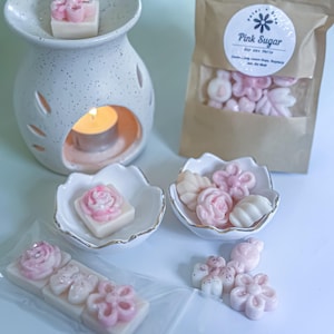 Pink Sugar Wax Melts | Hand Poured Soy Wax | Sweet Cotton Candy Scent | Gourmand Fragrance | Fun & Feminine Wax Melts