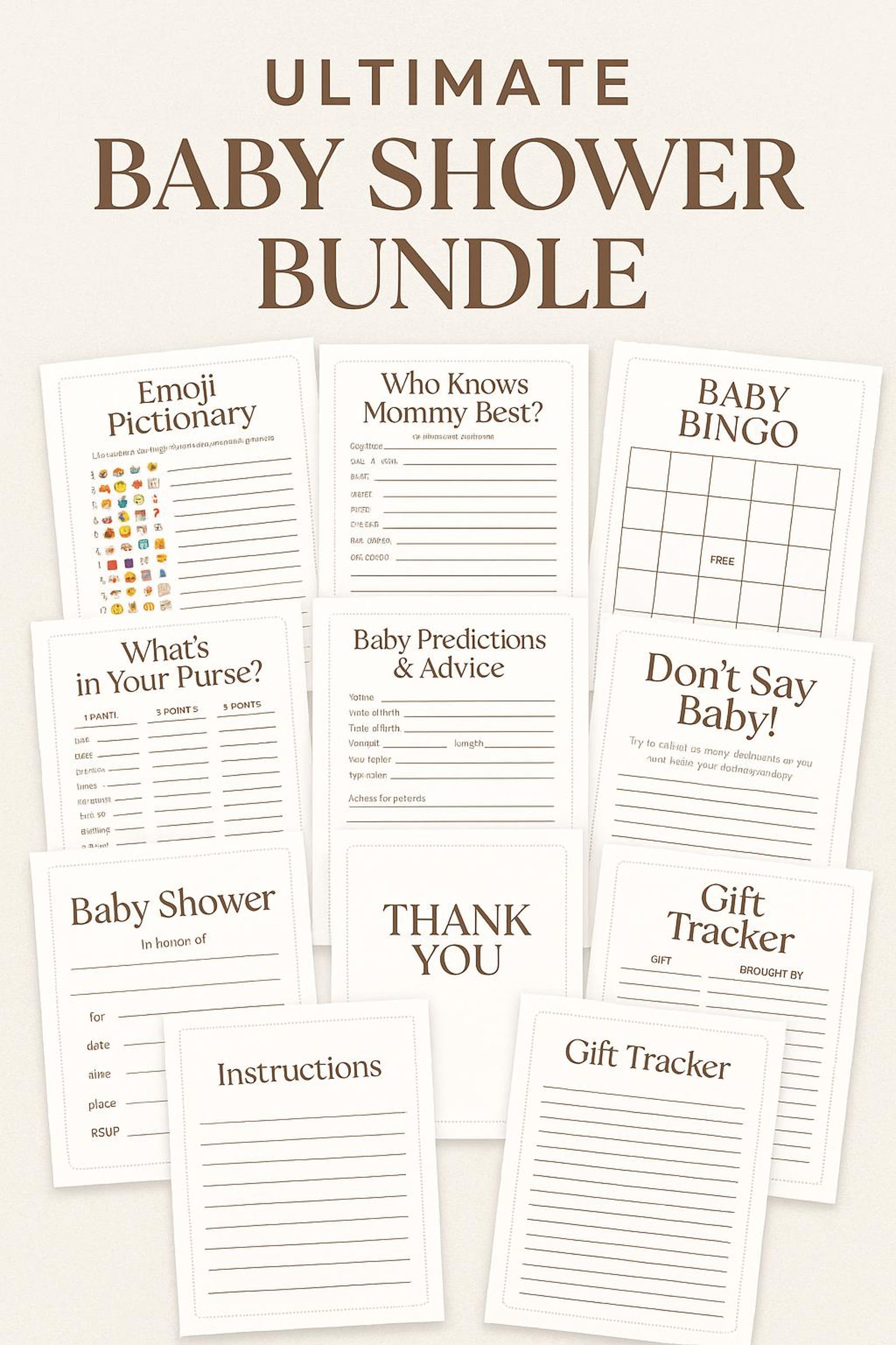 10 Fun Printable Activities (instant Download) - Etsy