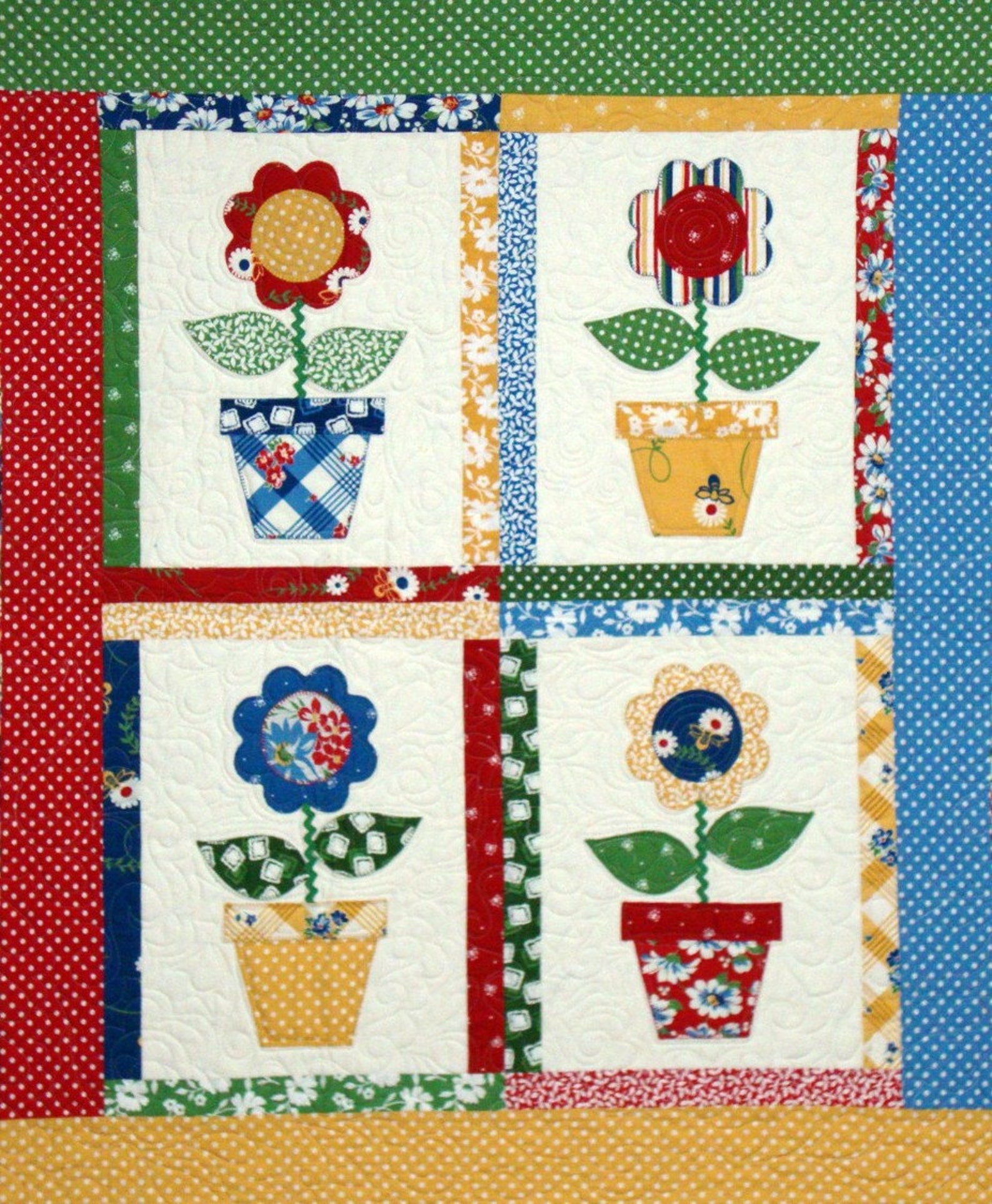 Mimi's Garden Quilt Pattern Sweet Vintage Flowers PDF Format Etsy