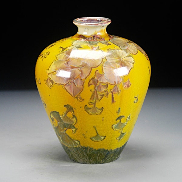 Porcelain Vase - Multicolor - Crystaline Glaze - Hand Made Ceramics - FREE SHIPPING - #B-5433