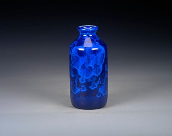 Porcelain Vase - Deep Blue - Crystalline Glaze - Hand Made Pottery - FREE SHIPPING - K-1247