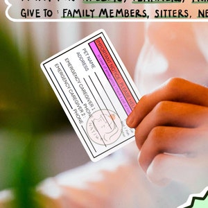 Cartão de Carteira de Emergência para Animais de Estimação | Modelo PDF para Imprimir em Casa para ID de Contato | Download Digital ICE [Versão Roxo-Vermelho]