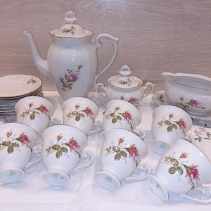 Vintage coffee set Chodziez Poland , coffee service for 8 people, for every day or for the holidays