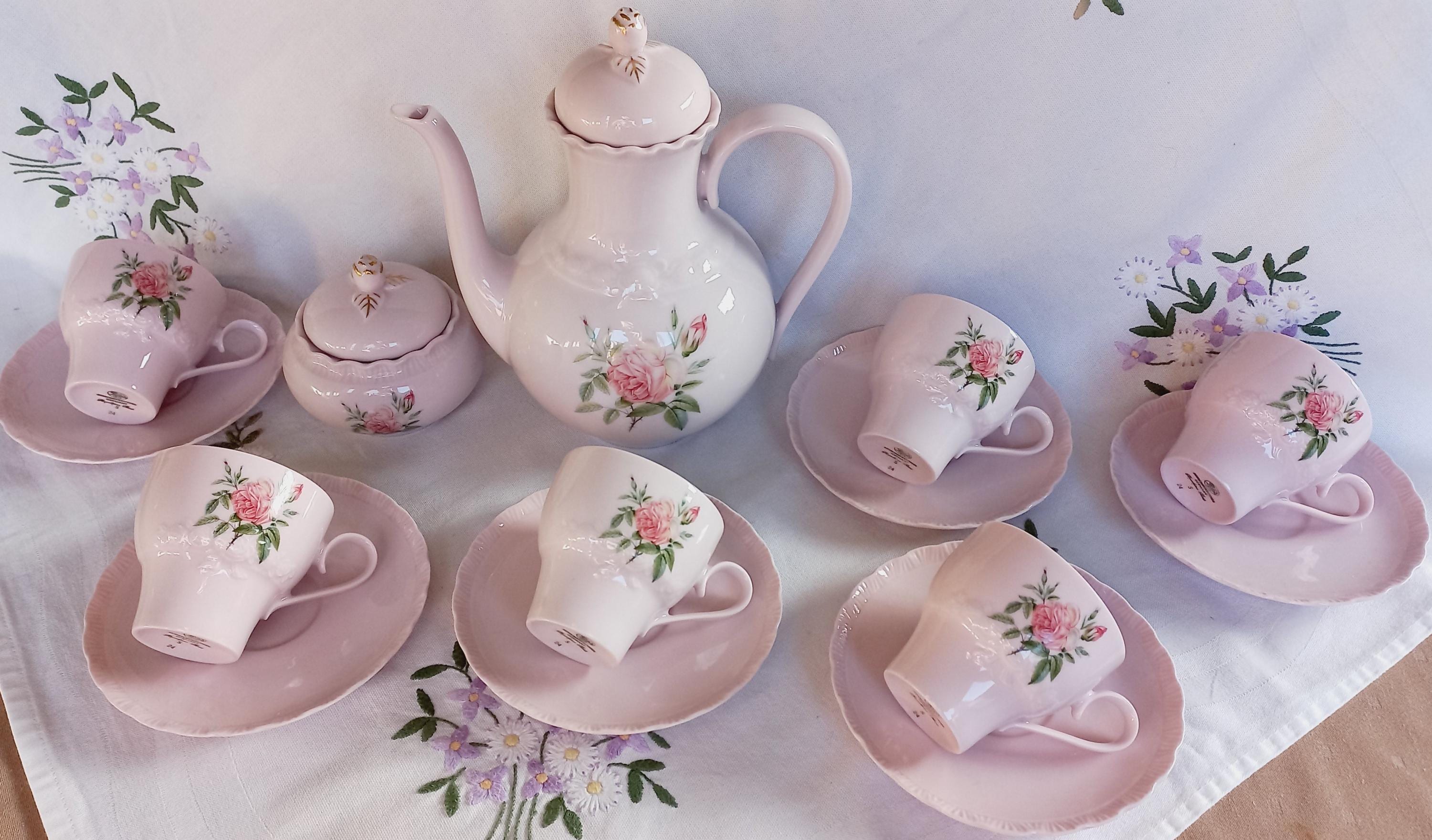 Hutschenreuther rosa Service für 6 Personen