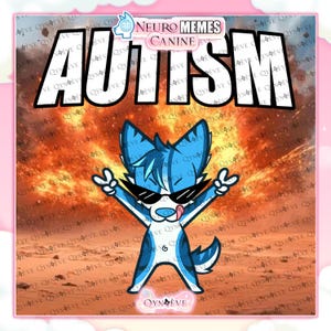 Base P2U - neuro meme autismo ||| illustrazione ych arte anthro lupo colorazione per adulti procreate meme adhd ansia