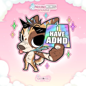 P2U-Basis – Neuro-Memes ADHS ||| YCH-Illustration, Anthro-Kunst, Wolf, Ausmalen für Erwachsene, Procreate-Meme, ADHS, Autismus, Angstzustände