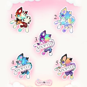 Adoptables - chibi critters ||| cheap furry adopt oc batch adopts anthro fursona cute adoptable illustration