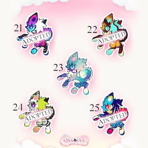 Adoptables - chibi critters ||| cheap furry adopt oc batch adopts anthro fursona cute adoptable illustration