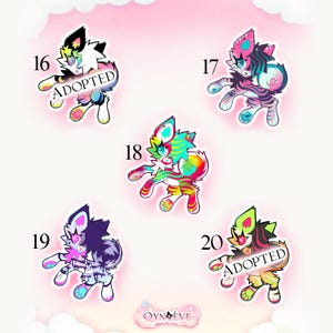 Adoptables - chibi critters ||| cheap furry adopt oc batch adopts anthro fursona cute adoptable illustration