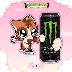 YCH base 4/5 - Energy drinks collection | furry art illustration anthro p2u dog wolf meme canine