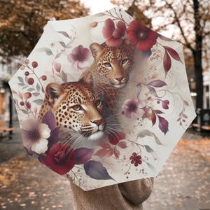 Umbrella leopard motif, pocket umbrella women elegant, children&#39;s umbrella flower design, umbrella animal motif, handbag umbrella with print