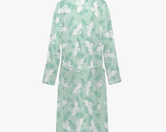 Flamingo Dressing Gown Mint Green Unisex Bathrobe / Robe for Women, Men, Children and Teenagers Lightweight Cover-up for Sauna & Home - Etsy New Zealand Flamingo Dressing Gown Mint Green Unisex Bathrobe / Robe for Women, Men, Children and Teenagers Lightweight Cover-up for Sauna & Home - Etsy New Zealand