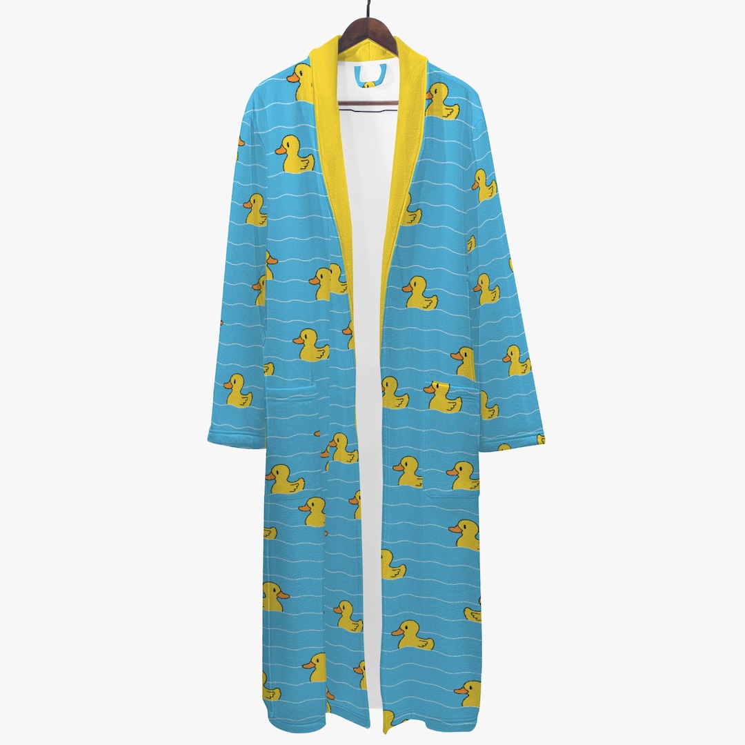Funny Man Robe Funny Men's and Women's Bathrobe With a Duck Design | Duck Pattern Robe ...