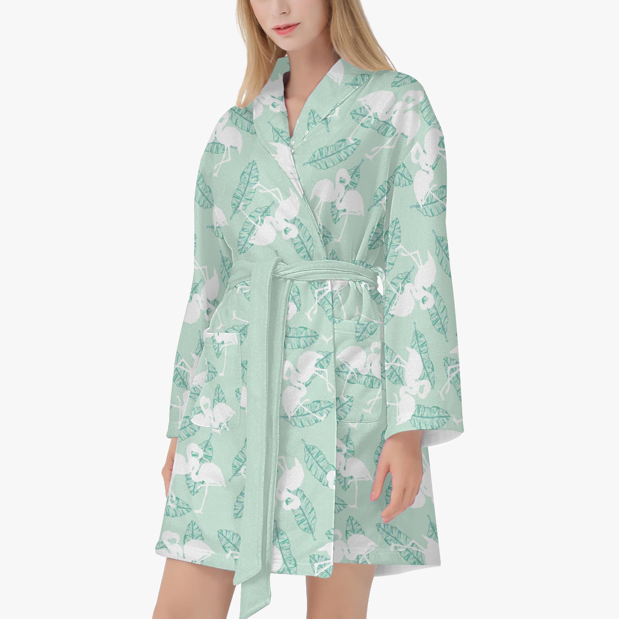 mint green dressing gown Women's Quilted Silk Robe Dressing Gown