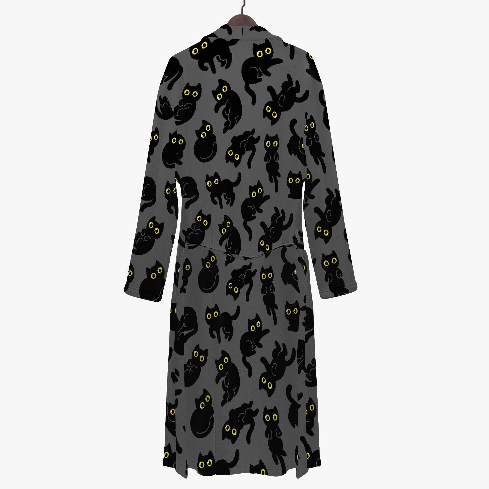 knee length dresses for ladies Crazy Cat Lady Personalised Dressing Gown