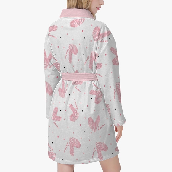 pink heart dressing gown Pink Heart Dressing Gown Jim Jam The Label