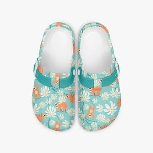 Comfortable Sloth Pattern Women's Clogs, Men's Clogs, Garden Shoes, Funny Animal Design, Sloth Clog, Garden Shoes, Lightweight Summer Sandals