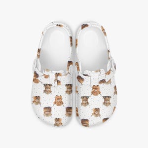 Closed Funny Ladies Rubber Clogs, Cow Clogs for Girls, Highland Cow Design Shoes, Cartoon Cow Pattern Slip-Ons, Cow Motif Slippers