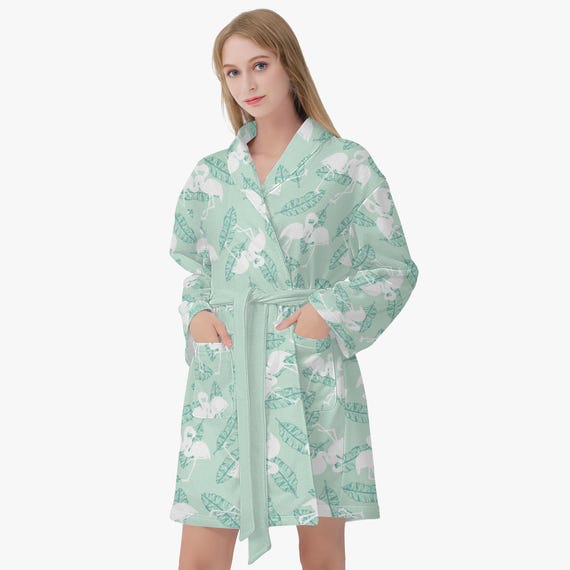 green emerald velvet dress Mint Green Baby Dressing Gown 'Cute Ears'- Personalised Baby Gifts