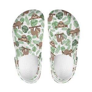 Zuecos hombre mujer, zapatos de trabajo, zuecos de trabajo, zapatillas con divertidos perezosos, zuecos blancos de jardín, mules de verano, zuecos de dibujos animados para niños