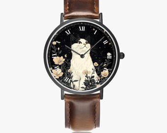 Sweetheart Cat Face Women\'s Watch in Black and Rose Gold California Lady All Rose Gold: A Timeless Elegance - Cat Watches main image 2
