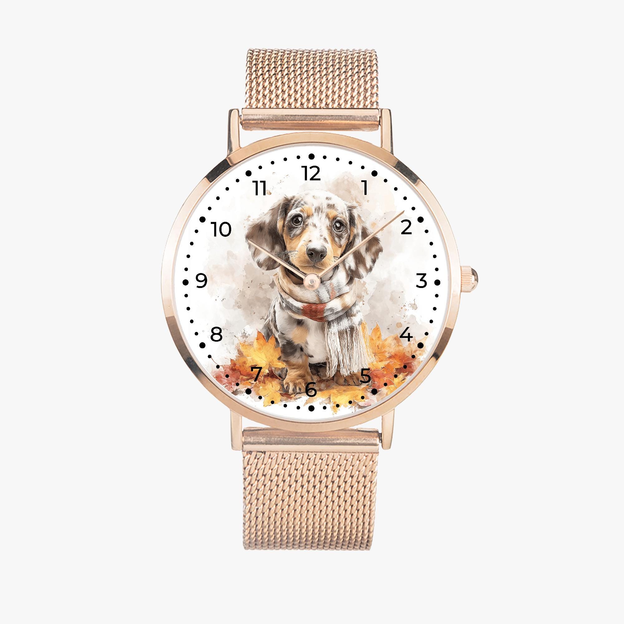 ダックスフントの腕時計、女性用ウォッチドッグモチーフ、秋のギフトアイデア、女の子向け子供用腕時計、ティーンエイジャー向けファッションアクセサリー、犬好きへのギフト  - Etsy 日本
